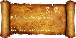 Kárpi Vendelina névjegykártya